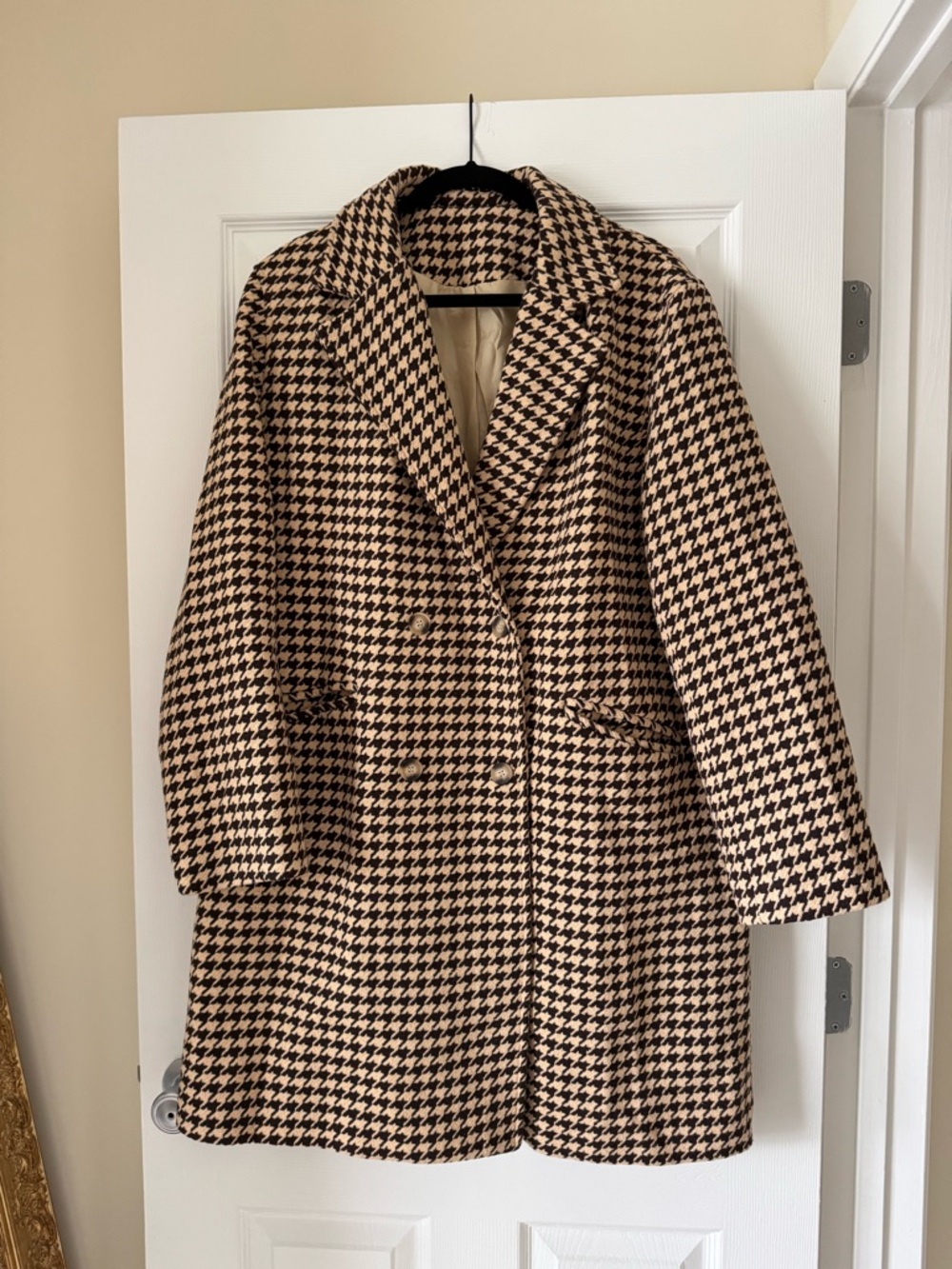 🤎 Elegant Houndstooth Coat – Italian Find 🤎